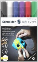 120195 Akrylové popisovače "Paint-It 310", sada 6 barev, 2 mm, SCHNEIDER - 5/5