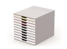 Zásuvkový box "VARICOLOR® 10", světle šedá, plastový, 10 zásuvek, DURABLE