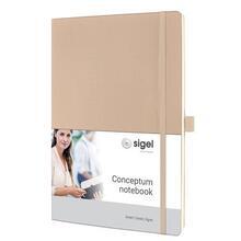 Exkluzivní zápisník "Conceptum", béžová, A4, linkovaný, 97 listů, měkké desky, SIGEL CO331