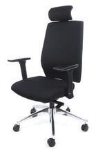 Kancelářská židle "Air", s nastavitelnými područkami, exkluzivní černé čalounění, MAYAH CM4013