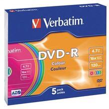 DVD-R 4,7GB, 16x, AZO, barevné, Verbatim, slim box