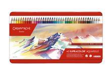 Akvarelové pastelky "Supracolor", 40 barev, šestihranné, CARAN D'ACHE 3888.340