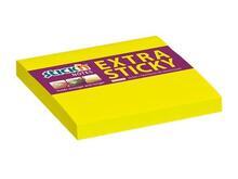 Samolepicí bloček "Extra Sticky",neonově žlutá barva, 76x76 mm, 90 listů, STICK N 21670