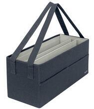 Přenosný box "Fabric Hot Desking", tmavě šedá, 3 přihrádky, LEITZ 64440089