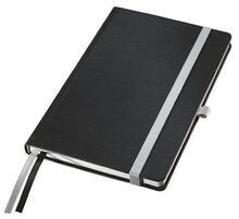 Zápisník "Style", saténově černá, linkovaný, A5, 80 listů, LEITZ