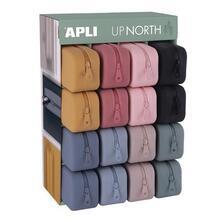 Penál "Up North", displej/16 ks, různé barvy, se zipem, silikon, APLI 19498
