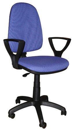 Kancelářská židle, s područkami, textilní, "Megane", modrá