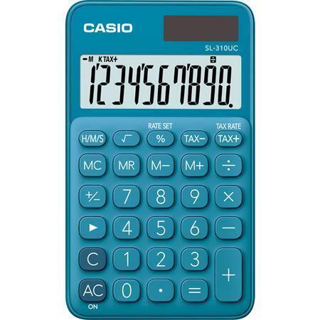 Kalkulačka "SL 310", modrá, 10 místný displej, CASIO