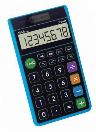 Kalkulačka kapesní "GVZ-62K", modrá, 8místný displej, VICTORIA