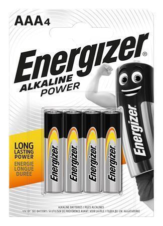 Batterie, AAA (mikrotužková), 4 ks, ENERGIZER "Alkaline Power"