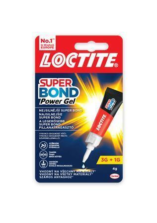 Vteřinové lepidlo "Loctite Super Bond Power Gel", gel, 4 g, HENKEL