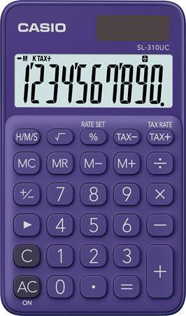 Kalkulačka kapesní, 10 místný displej, CASIO "SL 310", fialová