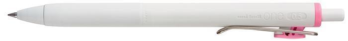 Gelové pero "Uni-ball one", světle růžová, 0,25 mm, stiskací mechanismus, UNI