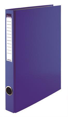 Pořadač dvoukroužkový, modrý, 35 mm, A4, PP/karton, VICTORIA
