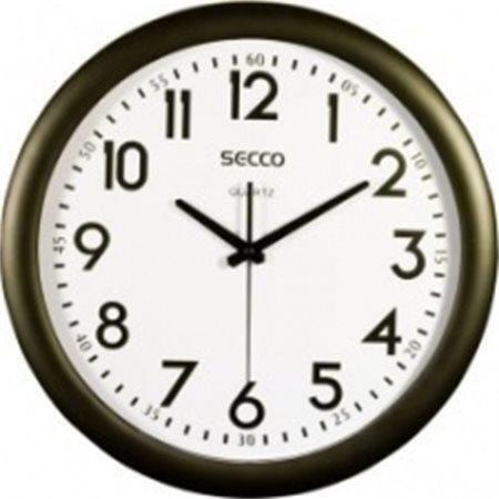 Nástěnné hodiny, černá, 28,5 cm, SECCO