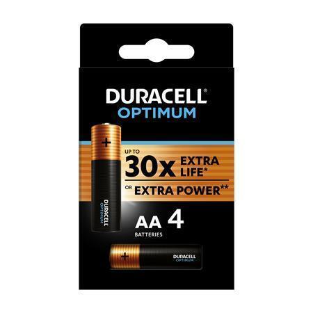 Baterie "Optimum", AA, 4 ks, DURACELL 10PP110015