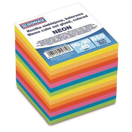 Papírové bločky v kostce, barevné, 90x90x85, DONAU