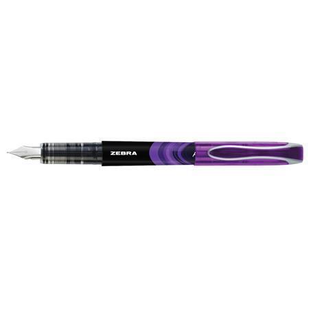 Inkoustové pero, fialová, 0,6 mm, ZEBRA