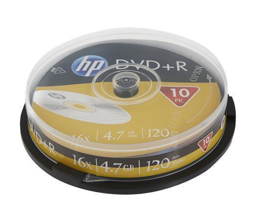 DVD-R, 4,7 GB, 16x, 10 ks, spindle, HP 69315