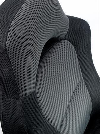 Manažerská židle "Racer Plus", černé/šedé čalounění, černý podstavec, MAYAH 11187-01L