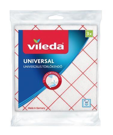 Utěrka, 34x36 cm, 3 ks, VILEDA "Universal", bílo-červená