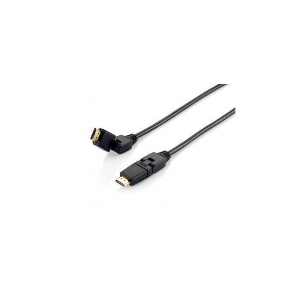 HDMI kabel, otočná hlava, 3 m, EQUIP 119363