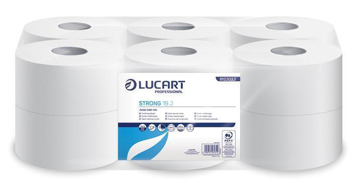Toaletní papír "Strong", bílý, 130 m, průměr 19 cm, 2 vrstvý, LUCART