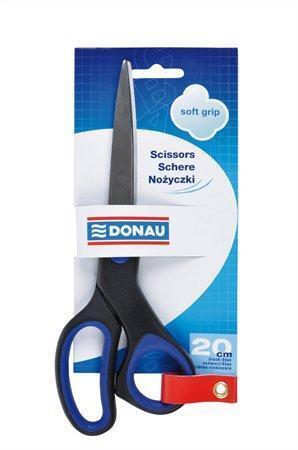 Nůžky kancelářské "Soft Grip", modro-černé, 20 cm, DONAU