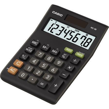 Kalkulačka, stolní, 8místný displej, CASIO "MS-8B S"