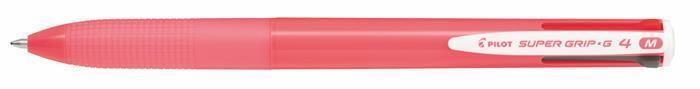 Čtyřbarevné pero "Super Grip G", růžová, PILOT BPKGG-35M-P