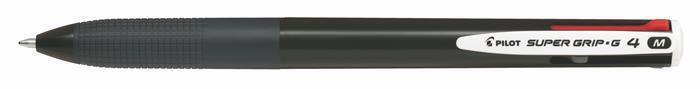 Čtyřbarevné pero "Super Grip G", černá, PILOT BPKGG-35M-B
