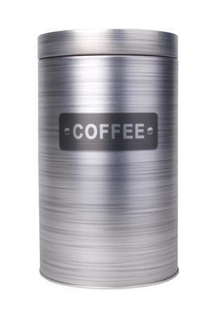 Dóza na kávu, kovová, se vzorem, 11x18 cm