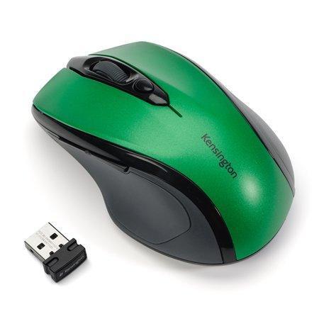 Myš "Pro Fit", zelená, bezdrátová, optická, velikost střední, USB, KENSINGTON