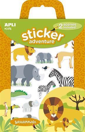 Sada samolepek "Sticker Adventure", savana, APLI Kids 15168