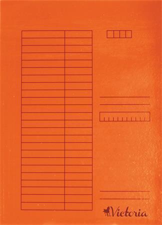 Desky s rychlovazačem, oranžové, karton, A4, VICTORIA