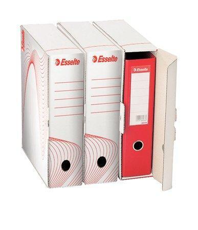 Archivační krabice na pořadač "Standard", bílá, 97 mm, A4, recyklovaný karton, ESSELTE