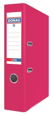 Pákový pořadač "Life", neonová růžová, 75 mm, A4, PP/karton, DONAU