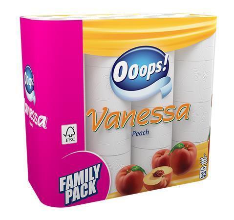 Toaletní papír "Vanessa", 3vrstvý, 32 rolí