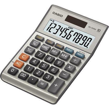 Kalkulačka, stolní, 10místný displej, CASIO "MS-100B MS"