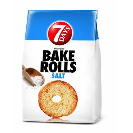 Chlebové chipsy "Bake Rolls", sůl, 80 g, 7 DAYS