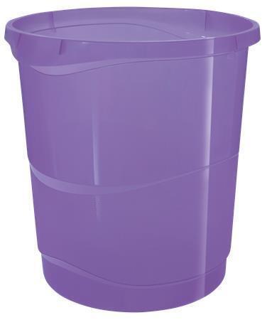 Odpadkový koš "Colour`Breeze", transparentní levandulová, plast, 14 l, ESSELTE 628462