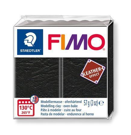 FIMO® "Leather Effect", černá 57g