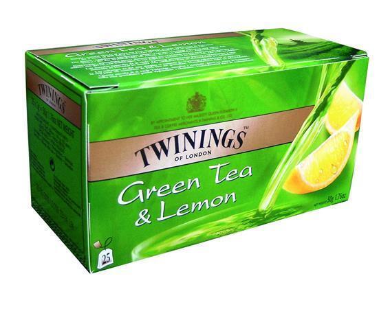 Zelený čaj "Green Tea & Lemon", citrón, 25x1,6 g, TWININGS