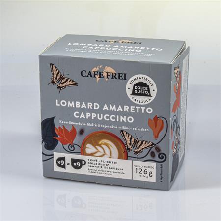 Kávové kapsle "Lombardské amaretto cappuccino", kompatibilní s Dolce Gusto, 9 ks, CAFE FREI T50835
