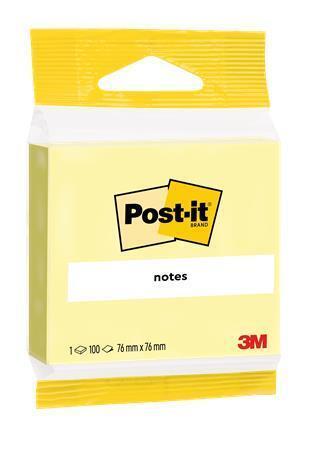 Samolepicí bloček "Super Sticky", žlutá, 76x76 mm, 100 listů, 3M POSTIT