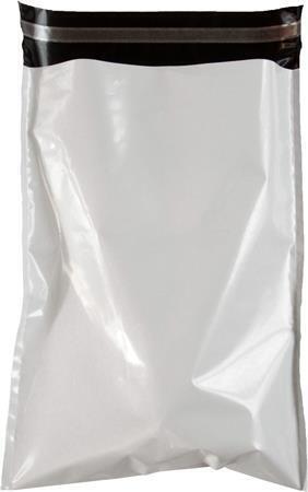 Plastová obálka, 45x60 cm,  samolepící, bílá, popisovatelná, 100ks v balení (igelitová obálka)