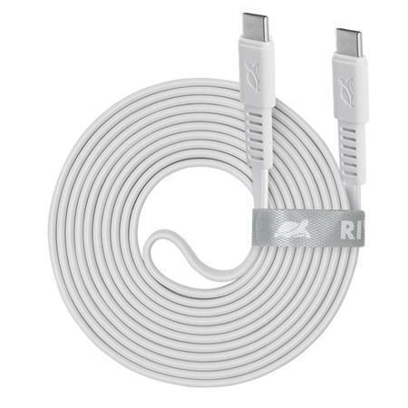 USB kabel "PS6005", USB-C - USB-C, 2,1 m, bílá, RIVACASE