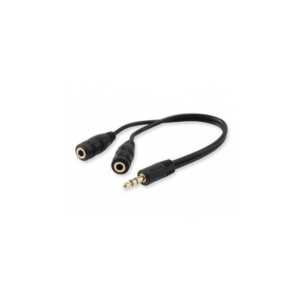 Audio rozdělovací kabel, 13 cm, 2 vstupy/1 výstup, EQUIP 147941