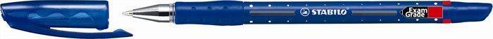 Kuličkové pero "Exam Grade", modrá, 0,45mm, s uzávěrem, STABILO