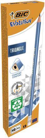 Grafitová tužka s gumou "Evolution Triangle", HB, trojúhelníkový tvar, BIC 964849